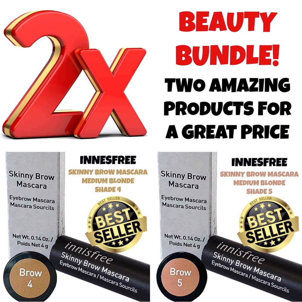 BNWBOX! 2X Innisfree Brow Mascara-Blonde. Shade #4 & #5